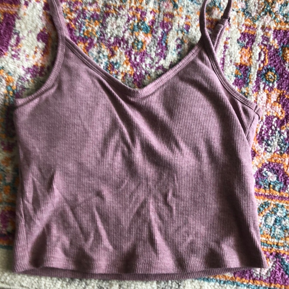 Worn crop top with built in bra and pads sz xs